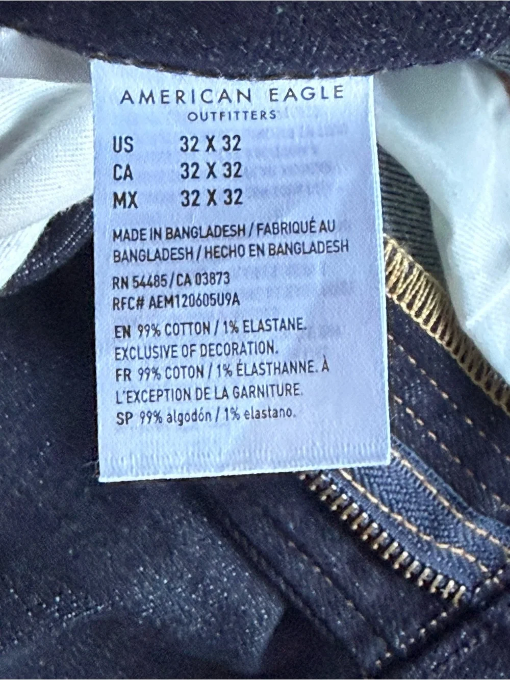 American Eagle Outfitters Men's Dark blue Slim Straight Jeans